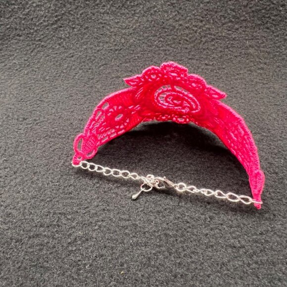 Homemade Pink Lace Bracelet - Picture 5 of 6